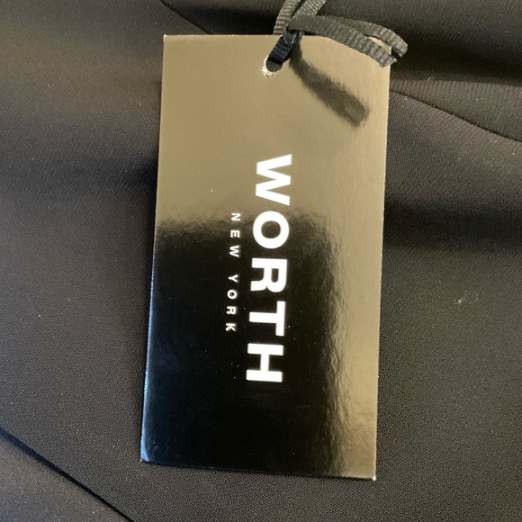 NWT Worth New York A-Line Draped Ruffle Sleeveless Midi Dress Size 8 Grunge Goth - Picture 11 of 12